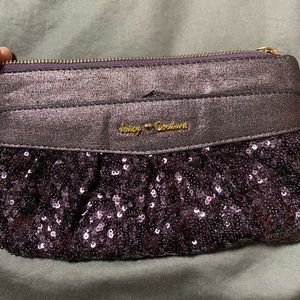 Juicy Couture Purple Sequin Zip Clutch